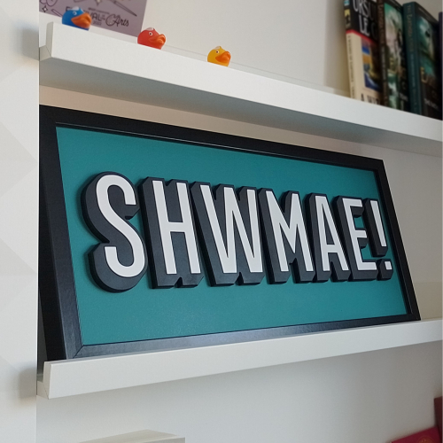 Custom Text 3D Wooden Painted Wall Sign | Crefftus